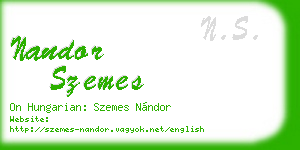 nandor szemes business card